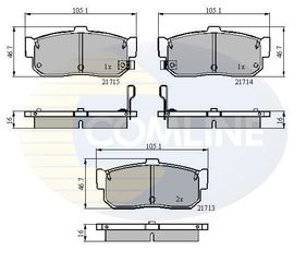 ΣΕΤ ΔΙΣΚΟΦΡΕΝΑ ΟΠΙΣΘ. NISSAN COMLINE CBP3955