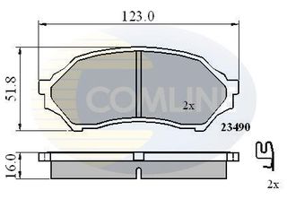 ΣΕΤ ΔΙΣΚΟΦΡΕΝΑ ΕΜΠΡ. MAZDA COMLINE CBP3817