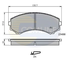 ΣΕΤ ΔΙΣΚΟΦΡΕΝΑ ΕΜΠΡ. MAZDA-MITSUBISHI COMLINE CBP3172