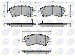 ΣΕΤ ΔΙΣΚΟΦΡΕΝΑ ΕΜΠΡ. TOYOTA COMLINE CBP31588