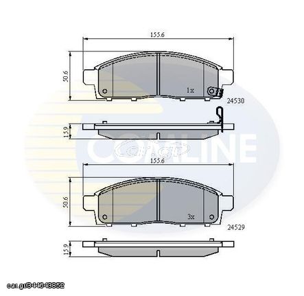 ΣΕΤ ΔΙΣΚΟΦΡΕΝΑ ΕΜΠΡ. MITSUBISHI COMLINE CBP31584