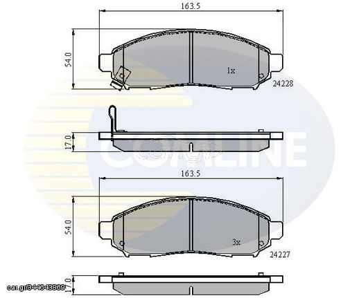 ΣΕΤ ΔΙΣΚΟΦΡΕΝΑ ΕΜΠΡ. NISSAN COMLINE CBP31520