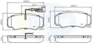 ΣΕΤ ΔΙΣΚΟΦΡΕΝΑ ΟΠΙΣΘ.  NISSAN-IVECO-RENAULT COMLINE CBP16032