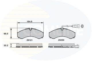 ΣΕΤ ΔΙΣΚΟΦΡΕΝΑ ΟΠΙΣΘ.  NISSAN-IVECO COMLINE CBP16031