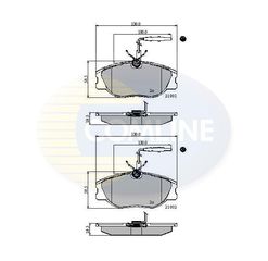 ΣΕΤ ΔΙΣΚΟΦΡΕΝΑ ΕΜΠΡ. CITROEN-FIAT-PEUGEOT COMLINE CBP11001