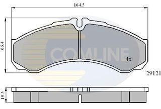 ΣΕΤ ΔΙΣΚΟΦΡΕΝΑ ΕΜΠΡ. / ΟΠΙΣΘ. IVECO - RENAULT COMLINE CBP0931