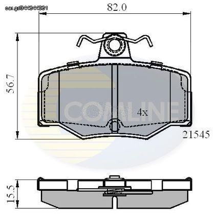 ΣΕΤ ΔΙΣΚΟΦΡΕΝΑ ΟΠΙΣΘ. NISSAN COMLINE CBP0878