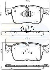 ΣΕΤ ΔΙΣΚΟΦΡΕΝΑ ΕΜΠΡ. LAND-ROVER  -  JAGUAR COMLINE CBP02385