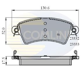 ΣΕΤ ΔΙΣΚΟΦΡΕΝΑ ΕΜΠΡ. CITROEN-PEUGEOT COMLINE CBP01549