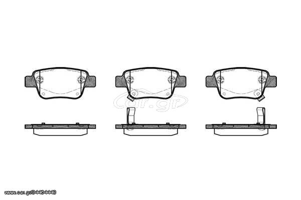 Σετ τακάκια, δισκόφρενα REMSA 104702 Toyota Avensis 2400cc 170ps 2003-2008 (0446605010,0446605020,446605010)