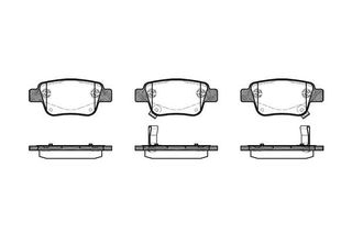 Σετ τακάκια, δισκόφρενα REMSA 104702 Toyota Avensis 2000cc 147ps 2003-2008 (0446605010,0446605020,446605010)