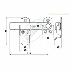 ΑΣΦΑΛΕΙΑ ΠΑΡΑΘΥΡΩΝ ΜΑΥΡΗ 130mm AMIG 50