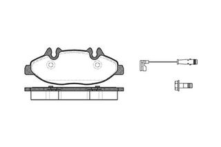 Σετ τακάκια, δισκόφρενα REMSA 110902 Mercedes-Benz Viano W639 3700cc 231ps 2004- (0004216110,0014210910,0034207820,0034207910,14210910)