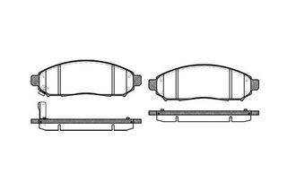 Σετ τακάκια, δισκόφρενα REMSA 116201 Nissan Navara D40 2500cc dCi 4x4 171ps 2006- (41060EA025,41060EB326,AY040NS156,D1060JR70A,DA060EB326)