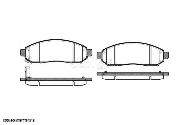 Σετ τακάκια, δισκόφρενα REMSA 116201 Nissan Navara D40 2500cc dCi 4x4 174ps 2005- (41060EA025,41060EB326,AY040NS156,D1060JR70A,DA060EB326)