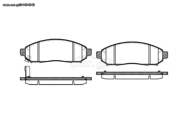 Σετ τακάκια, δισκόφρενα REMSA 116201 Nissan Navara D40 2500cc dCi 4x4 144ps 2008- (41060EA025,41060EB326,AY040NS156,D1060JR70A,DA060EB326)