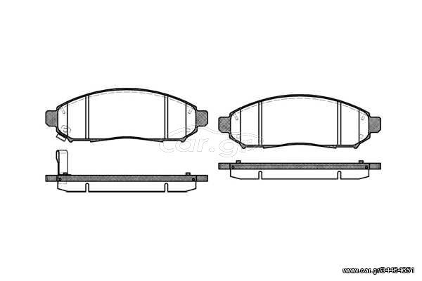 Σετ τακάκια, δισκόφρενα REMSA 116201 Nissan Navara D40 3000cc dCi 4x4 231ps 2010- (41060EA025,41060EB326,AY040NS156,D1060JR70A,DA060EB326)