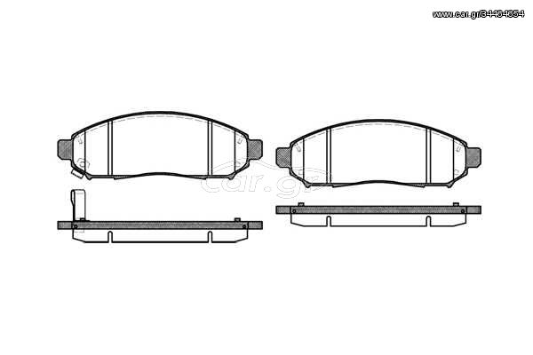 Σετ τακάκια, δισκόφρενα REMSA 116201 Nissan Pathfinder 2500cc dCi 4x4 163ps 2005- (41060EA025,41060EB326,AY040NS156,D1060JR70A,DA060EB326)