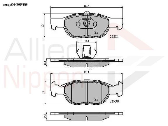 ΣΕΤ ΔΙΣΚΟΦΡΕΝΑ ΕΜΠΡ. FIAT COMLINE ADB01018