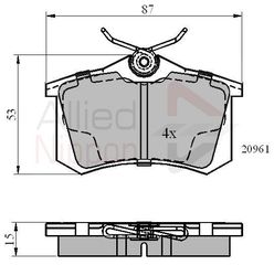 ΣΕΤ ΔΙΣΚΟΦΡΕΝΑ ΟΠΙΣΘ. AUDI-VW-SEAT-NISSAN COMLINE ADB0108