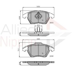 ΣΕΤ ΔΙΣΚΟΦΡΕΝΑ ΕΜΠΡ. CITROEN-PEUGEOT COMLINE ADB01308