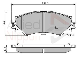 ΣΕΤ ΔΙΣΚΟΦΡΕΝΑ ΕΜΠΡ. TOYOTA COMLINE ADB01515