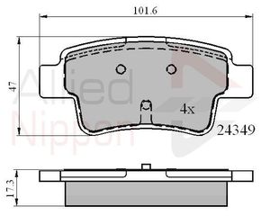 ΣΕΤ ΔΙΣΚΟΦΡΕΝΑ ΟΠΙΣΘ. FIAT-OPEL COMLINE ADB01528