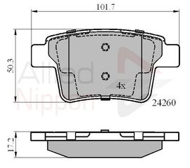 ΣΕΤ ΔΙΣΚΟΦΡΕΝΑ ΟΠΙΣΘ. FORD-JAGUAR COMLINE ADB01557