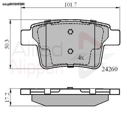 ΣΕΤ ΔΙΣΚΟΦΡΕΝΑ ΟΠΙΣΘ. FORD-JAGUAR COMLINE ADB01557