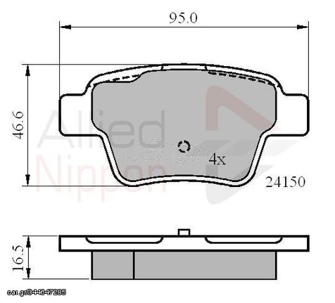 ΣΕΤ ΔΙΣΚΟΦΡΕΝΑ ΟΠΙΣΘ. PEUGEOT COMLINE ADB01658