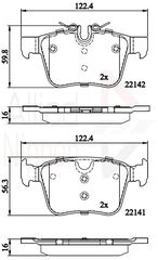 ΣΕΤ ΔΙΣΚΟΦΡΕΝΑ  ΟΠΙΣΘ. LAND-ROVER -VOLVO -JAGUAR COMLINE ADB02255