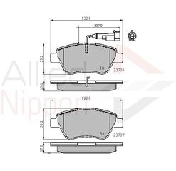 ΣΕΤ ΔΙΣΚΟΦΡΕΝΑ ΕΜΠΡ. ALFA-FIAT-PEUGEOT COMLINE ADB11702