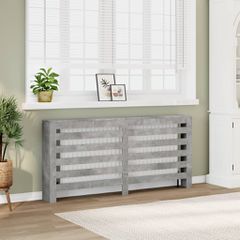 vidaXL Κάλυμμα Καλοριφέρ Γκρι Σκυροδέματος 175x20x82 εκ. Επεξ. Ξύλο