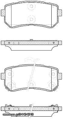 Σετ τακάκια, δισκόφρενα REMSA 120942 Hyundai Ix20 1400cc CRDi 90ps 2010- (583021KA30,583021YA30)