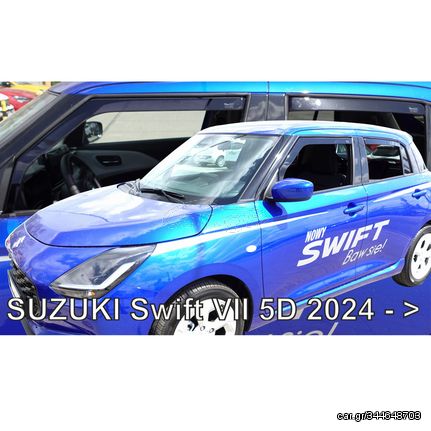 ΑΝΕΜΟΘΡΑΥΣΤΕΣ ΓΙΑ SUZUKI SWIFT 5D 2024+ ΣΕΤ ΑΥΤΟΚΙΝΗΤΟΥ ΑΠΟ ΕΥΚΑΜΠΤΟ ΦΙΜΕ ΠΛΑΣΤΙΚΟ HEKO - 4 ΤΕΜ.