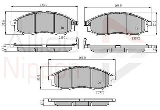 ΣΕΤ ΔΙΣΚΟΦΡΕΝΑ ΕΜΠΡ. NISSAN COMLINE ADB31193