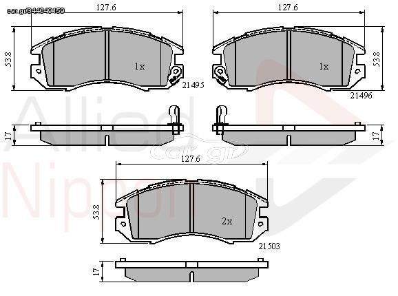 ΣΕΤ ΔΙΣΚΟΦΡΕΝΑ ΕΜΠΡ. SUBARU COMLINE ADB3127