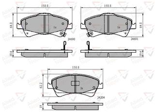 ΣΕΤ ΔΙΣΚΟΦΡΕΝΑ ΕΜΠΡ. TOYOTA COMLINE ADB31799