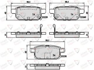 ΣΕΤ ΔΙΣΚΟΦΡΕΝΑ ΟΠΙΣΘ. SUZUKI COMLINE ADB32128