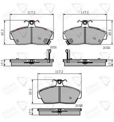 ΣΕΤ ΔΙΣΚΟΦΡΕΝΑ ΕΜΠΡ. HONDA-ROVER COMLINE ADB3262