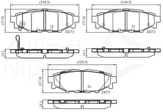 ΣΕΤ ΔΙΣΚΟΦΡΕΝΑ ΟΠΙΣΘ. SUBARU COMLINE ADB36052