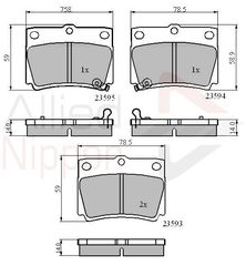 ΣΕΤ ΔΙΣΚΟΦΡΕΝΑ ΟΠΙΣΘ. MITSUBISHI COMLINE ADB3775