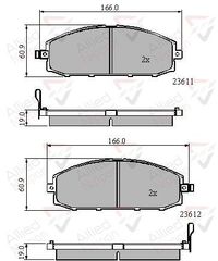 ΣΕΤ ΔΙΣΚΟΦΡΕΝΑ ΕΜΠΡ. NISSAN COMLINE ADB3777