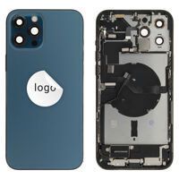 For iPhone/iPad (AP12PM24BLPSP) Rear Cover (Pulled A) incl. small parts - Blue, For iPhone 12 Pro Max