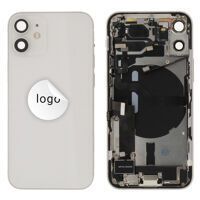 For iPhone/iPad (AP12M0024WPSP-B) Rear Cover (Pulled B) incl. small parts - White, For iPhone 12 mini
