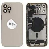 For iPhone/iPad (AP12PM0024GOPSP-B) Rear Cover (Pulled B) incl. small parts - Gold, For iPhone 12 Pro Max