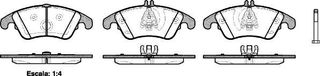 Σετ τακάκια, δισκόφρενα REMSA 130400 Mercedes-Benz C-Class SW S204 6200cc C63 AMG 457ps 2008-2014 (0054201020,0054201320,0054201620,0064202820,0074205820)