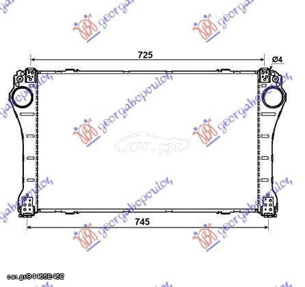 Ψυγείο Intercooler 2.0 D-4D (Κολάρα Κουμπωτό/Σφικτήρα) (69x36.7x2.5) Toyota Corolla Sedan (E15) 2011-2013