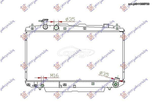 Ψυγείο Νερού 1.8-2.0 16V VVT-i (Με/Χωρίς A/C) (37.5x73.8) (Koyo) Toyota Rav 4 2000-2005