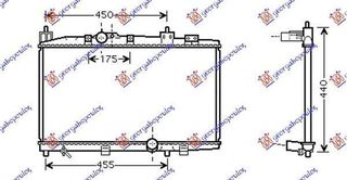 Ψυγείο Νερού 1.4 D-4D (Με/Χωρίς A/C) (Κλειστό Κύκλωμα) (35x64x1.6) Toyota Yaris 1999-2005